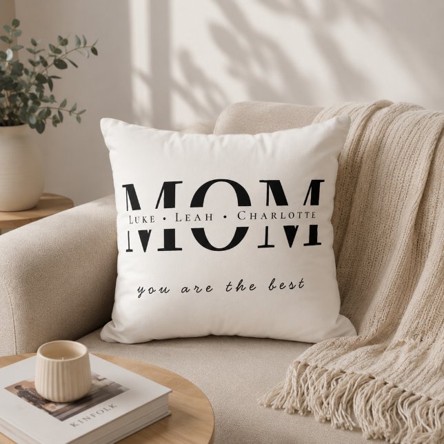 Minimalist Personalised Mum Name Pillow (Creator Uploaded)