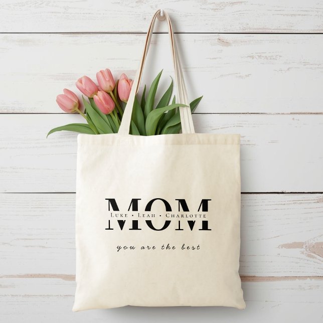Minimalist Personalised Mum Name Tote Bag (Creator Uploaded)