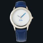 Minimalist Personalised Name Boy Watch<br><div class="desc">Minimalist Personalised Name Boy Watch. You can create your own personalised photo watches by adding a photo from your computer,  or add your own name or initial as a monogram. Perfect gift for those looking for something sharp and unique.</div>