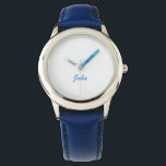 Minimalist Personalised Name Boy Watch<br><div class="desc">Minimalist Personalised Name Boy Watch. You can create your own personalised photo watches by adding a photo from your computer, or add your own name or initial as a monogram. Perfect gift for those looking for something sharp and unique.</div>