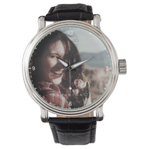 Minimalist Personalised Name Photograph Template Watch