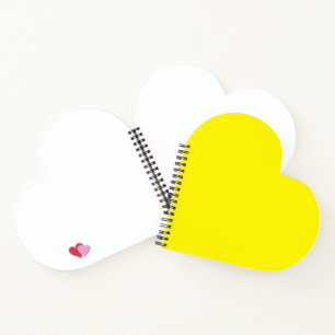 Minimalist Personalised Solid Lemon Yellow Spiral Notebook