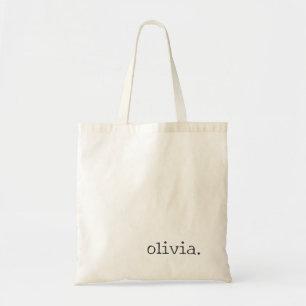 Minimalist Personalised Typewriter-Style Name Tote Bag