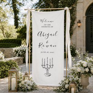 Minimalist Personalised Wedding Welcome Banner