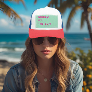 Minimalist Personalized Kissed by the Sun Trucker Hat