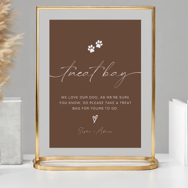 Minimalist Pet Dog Treat Favour Biscuit Bar Weddin Pedestal Sign (Creator Uploaded)