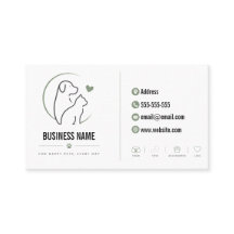 Minimalist Pet Shop Business Card Template