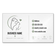Minimalist Pet Shop Magnet Custom Business Card