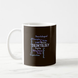 Minimalist Philosophy Deontology Word Sleek Black  Coffee Mug