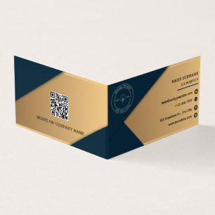 Minimalist Phot Details Logo Folded Business Card