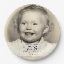 Minimalist Photo 70th Birthday