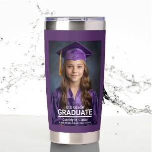 Minimalist Photo 8th Grade Graduation Insulated Tumbler