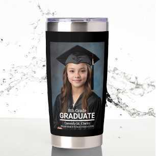 Minimalist Photo 8th Grade Graduation Insulated Tumbler