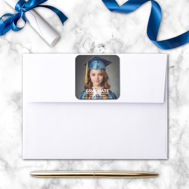 Minimalist Photo 8th Grade Graduation Seal (Creator Uploaded)