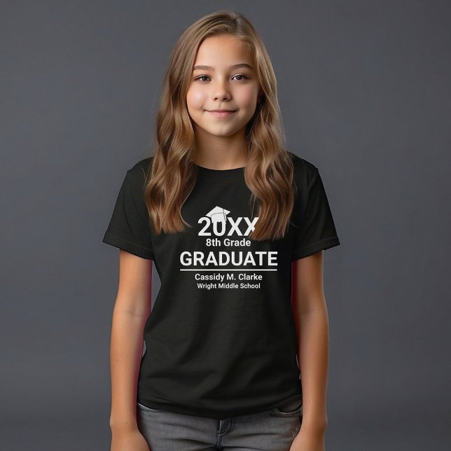 Minimalist Photo 8th Grade Graduation T-Shirt (Creator Uploaded)
