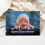 Minimalist Photo Baby Birth Announcement Card<br><div class="desc">This is a Minimalist Custom Picture Photo Baby Birth Announcement Card!</div>