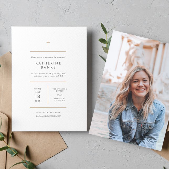 Minimalist Photo Baptisim Invitation (Creator Uploaded)