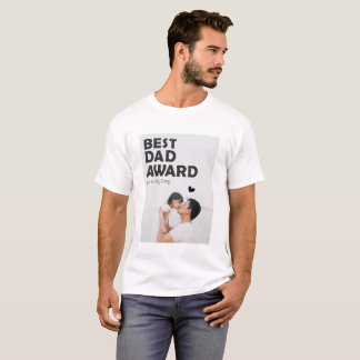 Minimalist Photo Best Dad Award, Father's Day T-Shirt