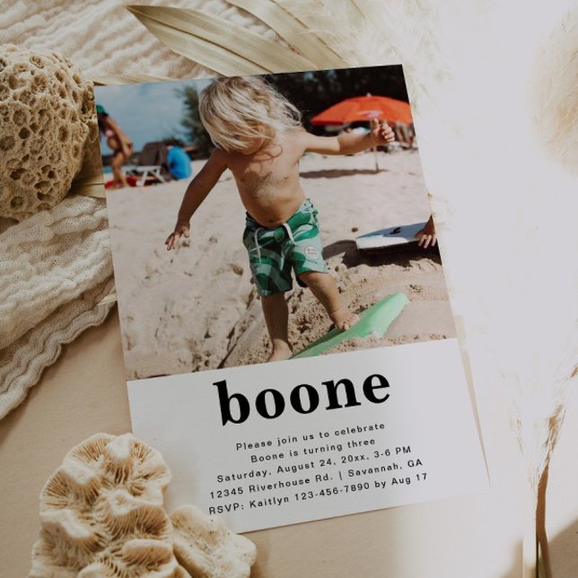 Minimalist Photo Birthday Invitation (Creator Uploaded)