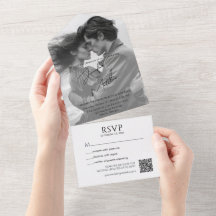 Minimalist Photo Calligraphy QR Code All in One