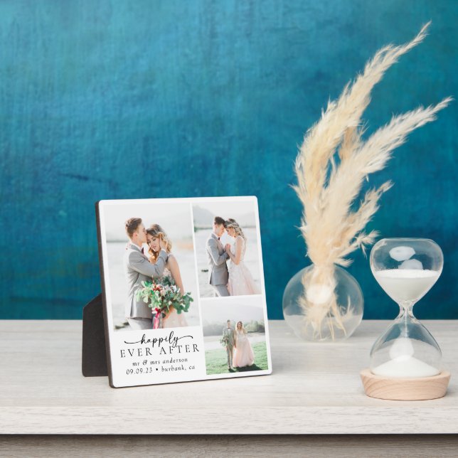 Minimalist Photo Calligraphy Wedding  Plaque (Insitu)