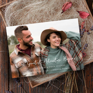  Minimalist Photo Card Modern Calligraphy Wedding