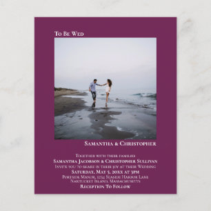 Minimalist Photo Cassis BUDGET Wedding Invitation