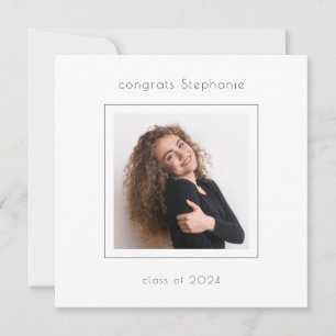 Minimalist Photo Class of 2024 Graduation Announcement