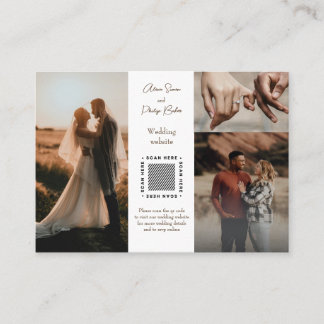 Minimalist photo collage wedding Enclosure Cards