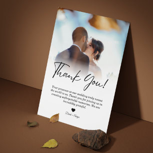 Minimalist Photo Collage Wedding Thank You Card
