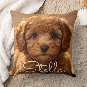 Minimalist Photo Dog - Add Their Name Cushion