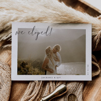 Minimalist Photo Elopement Announcement