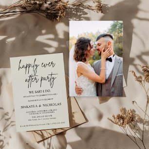 Minimalist Photo Elopement Announcement Invitation