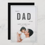 Minimalist Photo Father's Day Card<br><div class="desc">This minimalist and modern " best DAD ever " father's day card features your photo and bold black letterings. The reverse side features a black background. Personalise for your needs. You can find more matching products at my store.</div>