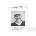 Minimalist Photo Funeral Order of Service Folded