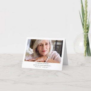 Minimalist Photo Funeral Sympathy Thank You Card