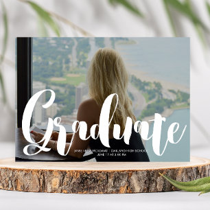 Minimalist Photo Graduation Announcement