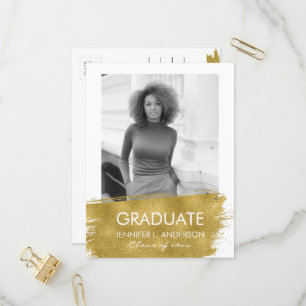 Minimalist Photo Graduation Announcement Postcard