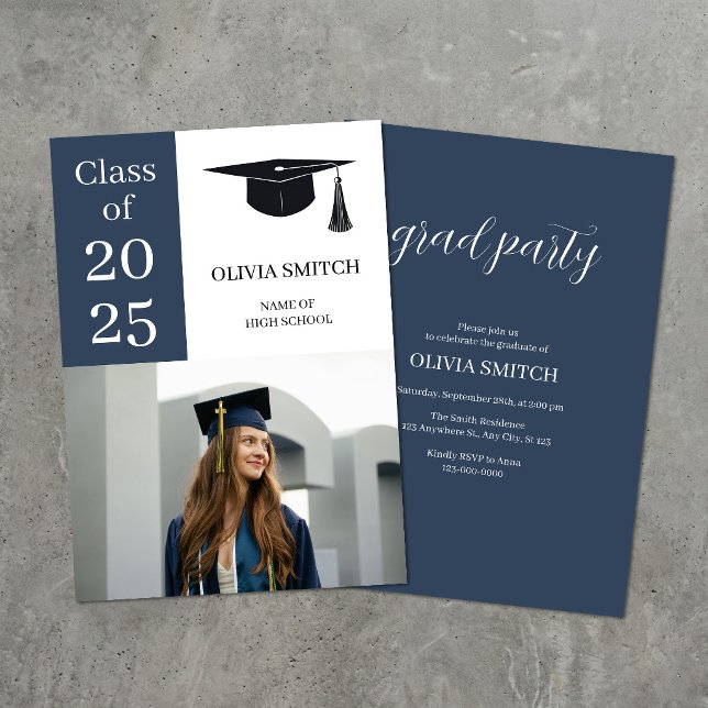 Minimalist Photo Graduation Invitation (Creator Uploaded)