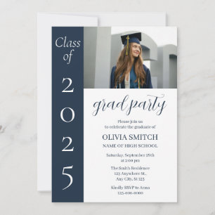 Minimalist Photo Graduation Invitation