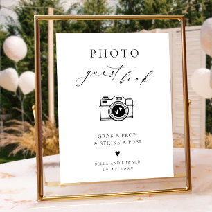 Minimalist Photo Guest Book Wedding Sign