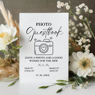 Minimalist Photo guestbook weeding photo sign
