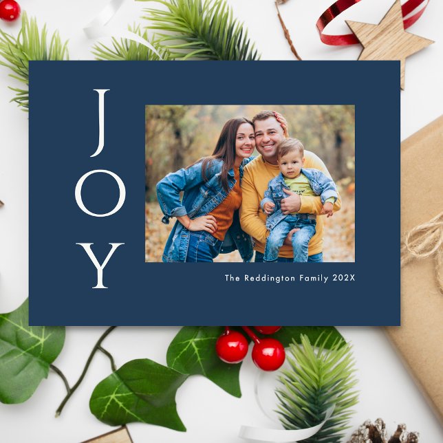 Minimalist Photo Joy Holiday Card (Creator Uploaded)