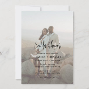 Minimalist Photo Modern Couples Shower Invitation
