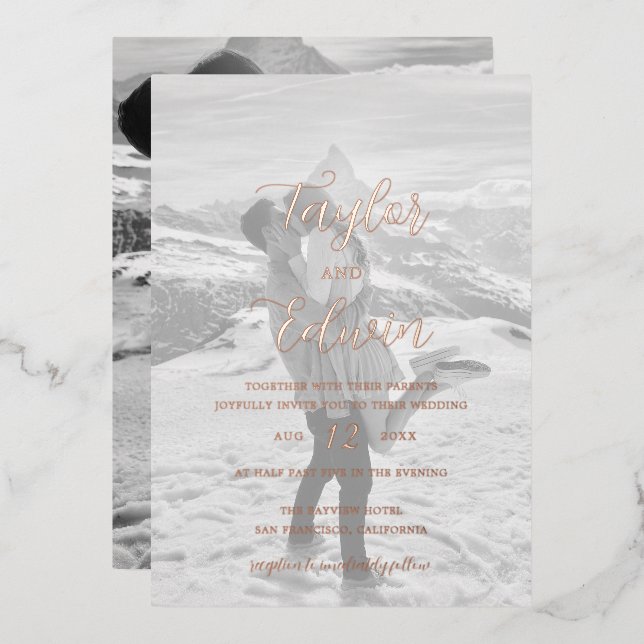 Minimalist Photo Modern Wedding (Front/Back)