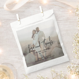 Minimalist Photo Modern Wedding Favour Bag