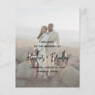 Minimalist Photo Modern Wedding Program Flyer