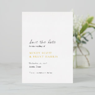 Minimalist Photo Modern Wedding Save the Date