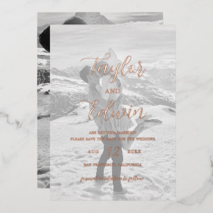 Minimalist Photo Modern Wedding Save the Date