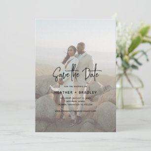 Minimalist Photo Modern Wedding Save The Date